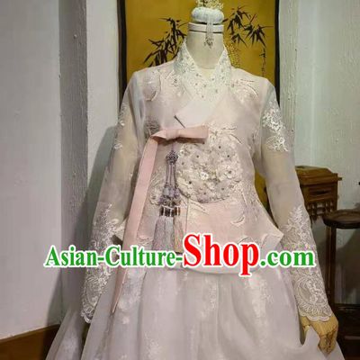 Korean Bride Embroidered Dress Garments Traditional Fashion Asian Korea Wedding Hanbok Clothing