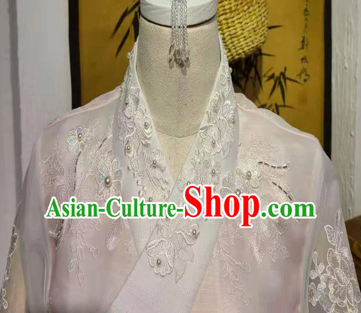 Korean Bride Embroidered Dress Garments Traditional Fashion Asian Korea Wedding Hanbok Clothing