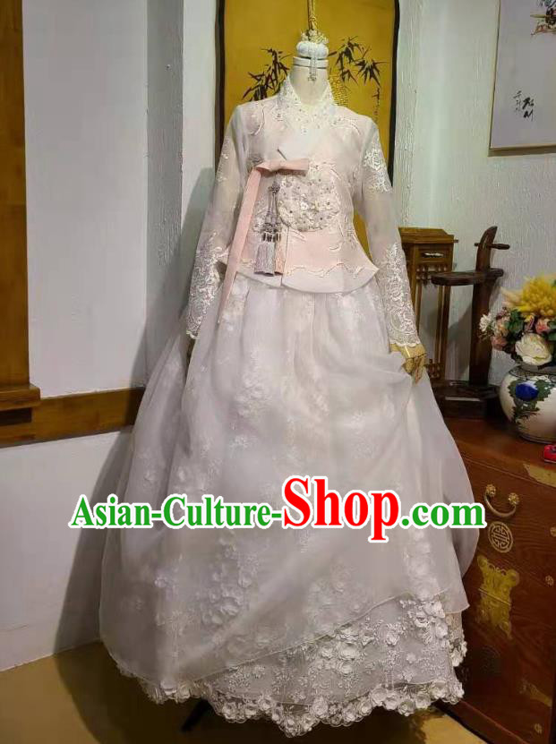 Korean Bride Embroidered Dress Garments Traditional Fashion Asian Korea Wedding Hanbok Clothing