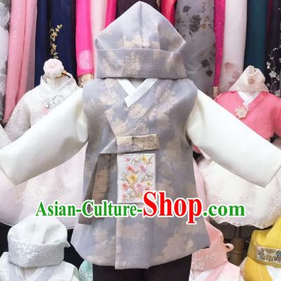 Korean Traditional Stage Performance Hanbok Clothing Children Garment Costume Boy Prince Outfits