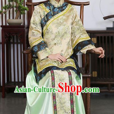China Ancient Young Mistress Garments Traditional Qing Dynasty Civilian Woman Historical Clothing