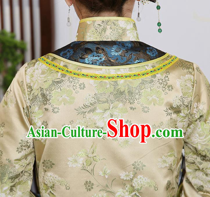 China Ancient Young Mistress Garment Traditional Qing Dynasty Civilian Woman Historical Clothing China Ancient Young Mistress Garment Traditional Qing Dynasty Civilian Woman Historical Clothing
