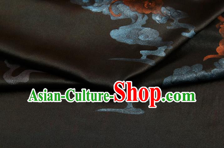 China Gambiered Guangdong Gauze Traditional Fabric Classical Butterfly Pattern Black Silk China Gambiered Guangdong Gauze Traditional Fabric Classical Butterfly Pattern Black Silk