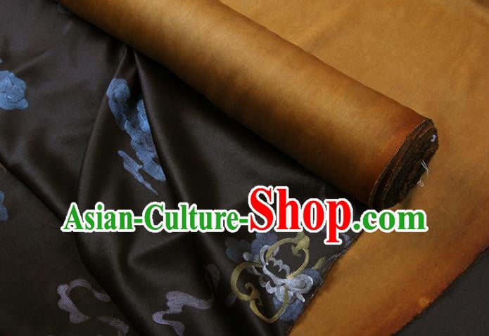 China Gambiered Guangdong Gauze Traditional Fabric Classical Butterfly Pattern Black Silk China Gambiered Guangdong Gauze Traditional Fabric Classical Butterfly Pattern Black Silk