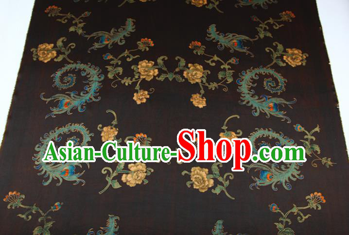 China Yellow Gambiered Guangdong Gauze Traditional Cheongsam Silk Fabric Classical Cloth Drapery China Yellow Gambiered Guangdong Gauze Traditional Cheongsam Silk Fabric Classical Cloth Drapery