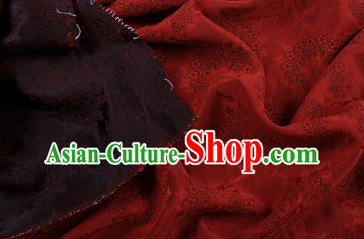 China Traditional Flowers Pattern Silk Fabric Classical Cheongsam Red Gambiered Guangdong Gauze China Traditional Flowers Pattern Silk Fabric Classical Cheongsam Red Gambiered Guangdong Gauze