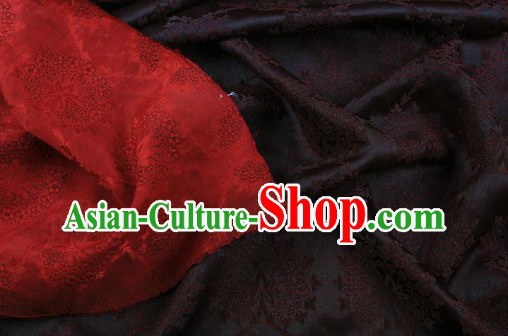 China Traditional Flowers Pattern Silk Fabric Classical Cheongsam Red Gambiered Guangdong Gauze China Traditional Flowers Pattern Silk Fabric Classical Cheongsam Red Gambiered Guangdong Gauze