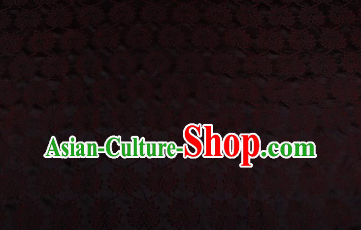 China Traditional Flowers Pattern Silk Fabric Classical Cheongsam Red Gambiered Guangdong Gauze China Traditional Flowers Pattern Silk Fabric Classical Cheongsam Red Gambiered Guangdong Gauze