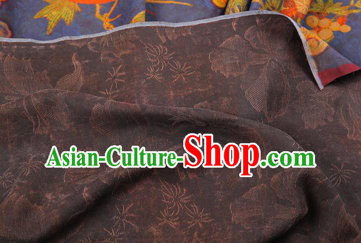 China Classical Cheongsam Birds Pattern Brocade Traditional Silk Fabric Blue Gambiered Guangdong Gauze China Classical Cheongsam Birds Pattern Brocade Traditional Silk Fabric Blue Gambiered Guangdong Gauze