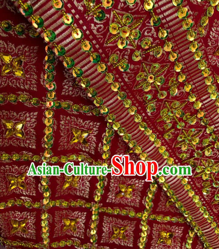 Asian Thai Wedding Uniforms Traditional Thailand Red Blouse and Skirt Bride Dress Clothing Asian Thai Wedding Uniforms Traditional Thailand Red Blouse and Skirt Bride Dress Clothing