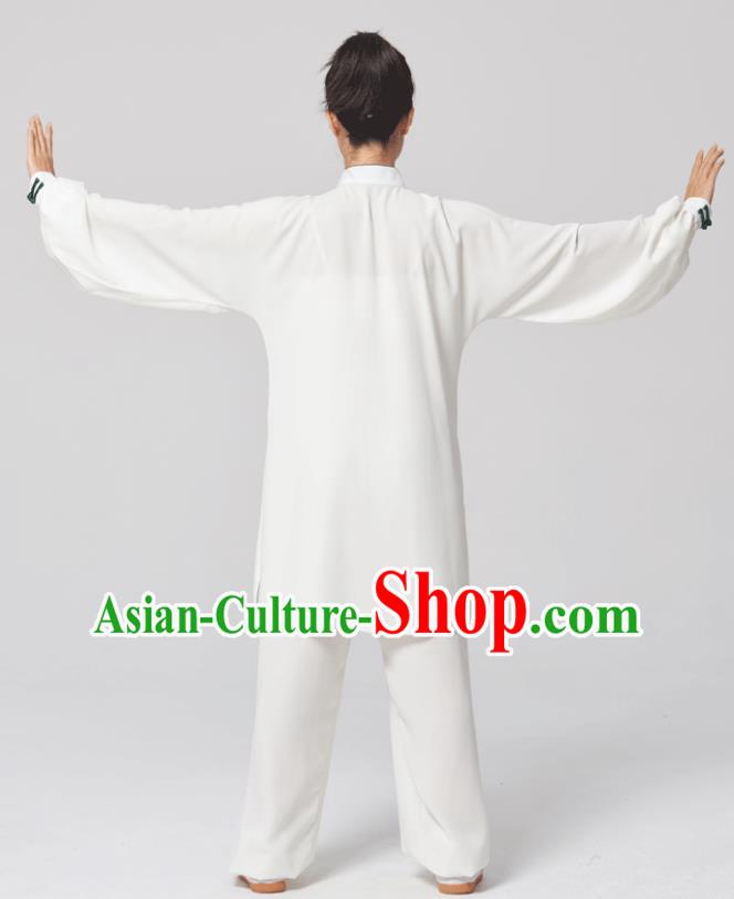 China Tai Chi Painting Lotus Costumes Traditional Kung Fu White Flax Uniforms China Tai Chi Painting Lotus Costumes Traditional Kung Fu White Flax Uniforms