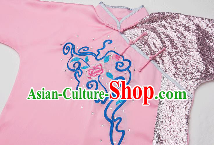 China Traditional Kung Fu Competition Pink Uniforms Tai Chi Martial Arts Costumes China Traditional Kung Fu Competition Pink Uniforms Tai Chi Martial Arts Costumes