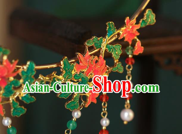 Chinese Traditional Hanfu Necklace Accessories Ancient Palace Lady Pearls Tassel Necklet Chinese Traditional Hanfu Necklace Accessories Ancient Palace Lady Pearls Tassel Necklet