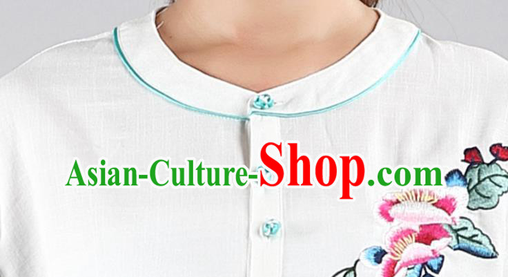 China Tai Chi Kung Fu Costumes Traditional Martial Arts Printing White Flax Uniforms China Tai Chi Kung Fu Costumes Traditional Martial Arts Printing White Flax Uniforms