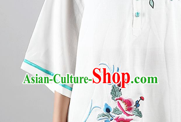 China Tai Chi Kung Fu Costumes Traditional Martial Arts Printing White Flax Uniforms China Tai Chi Kung Fu Costumes Traditional Martial Arts Printing White Flax Uniforms