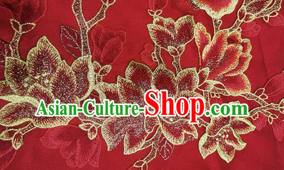 Chinese Bride Embroidered Red Qipao Dress Clothing Traditional Wedding Fishtail Cheongsam Chinese Bride Embroidered Red Qipao Dress Clothing Traditional Wedding Fishtail Cheongsam