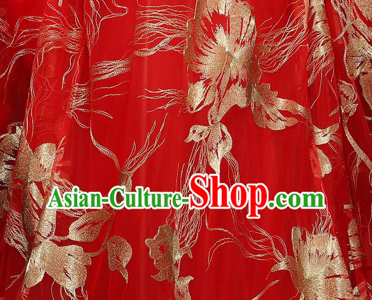 China Traditional Bride Embroidered Costumes Ancient Empress Red Hanfu Dress Classical Wedding Xiuhe Suits China Traditional Bride Embroidered Costumes Ancient Empress Red Hanfu Dress Classical Wedding Xiuhe Suits
