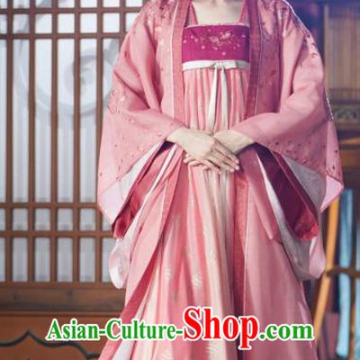 China Ancient Geisha Hanfu Dress Traditional Television Drama My Heroic Husband Courtesan Nie Yunzhu Clothing