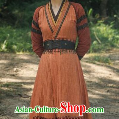 China Ancient Female Bandit Dress Costumes Traditional Ming Dynasty Swordswoman Clothing