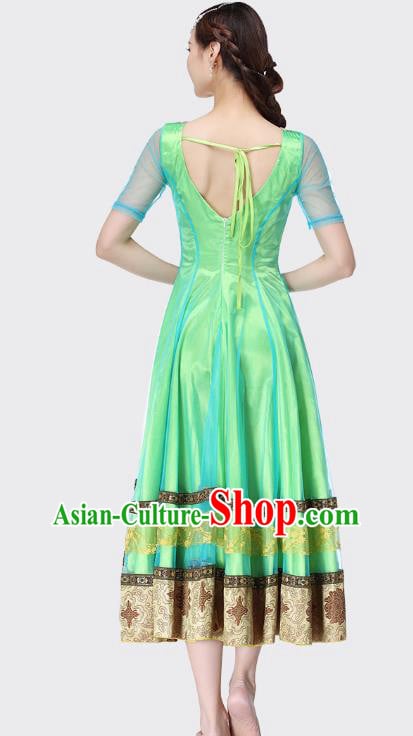 Indian Bollywood Dance Performance Green Dress Belly Dance Clothing Asian Folk Dance Costume Indian Bollywood Dance Performance Green Dress Belly Dance Clothing Asian Folk Dance Costume