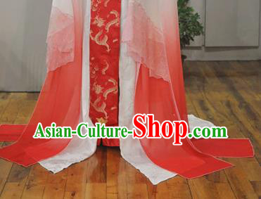 China Ancient Empress Red Hanfu Dress Traditional Cosplay Qin Dynasty Court Queen Clothing China Ancient Empress Red Hanfu Dress Traditional Cosplay Qin Dynasty Court Queen Clothing