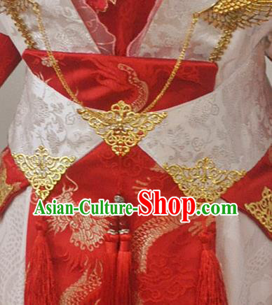 China Ancient Empress Red Hanfu Dress Traditional Cosplay Qin Dynasty Court Queen Clothing China Ancient Empress Red Hanfu Dress Traditional Cosplay Qin Dynasty Court Queen Clothing