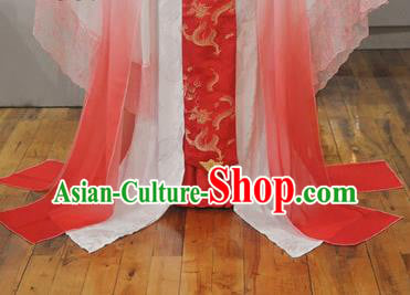 China Ancient Empress Red Hanfu Dress Traditional Cosplay Qin Dynasty Court Queen Clothing China Ancient Empress Red Hanfu Dress Traditional Cosplay Qin Dynasty Court Queen Clothing