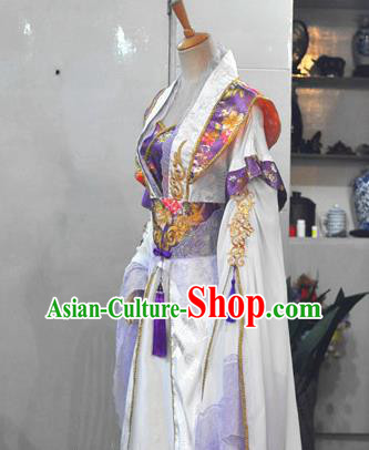 China Traditional Cosplay Tang Dynasty Empress Clothing Ancient Fairy Queen Purple Hanfu Dress China Traditional Cosplay Tang Dynasty Empress Clothing Ancient Fairy Queen Purple Hanfu Dress
