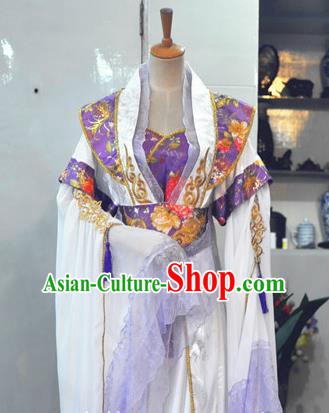 China Traditional Cosplay Tang Dynasty Empress Clothing Ancient Fairy Queen Purple Hanfu Dress China Traditional Cosplay Tang Dynasty Empress Clothing Ancient Fairy Queen Purple Hanfu Dress
