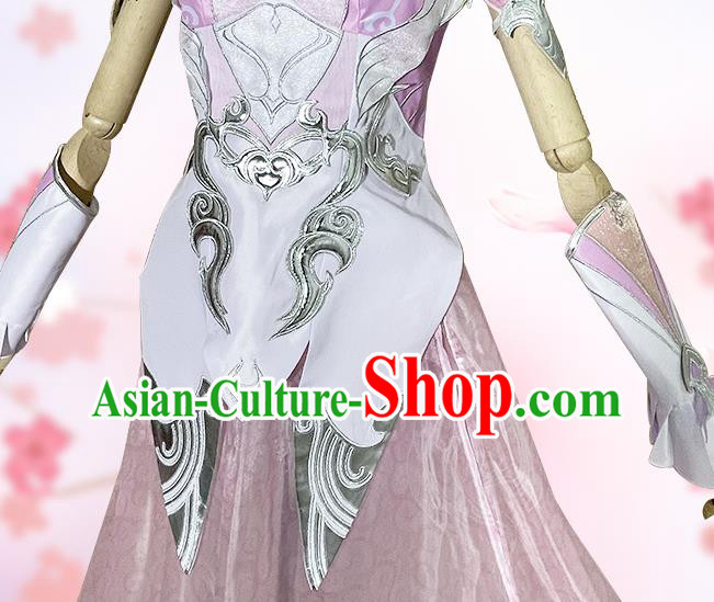 China Traditional Cosplay Rabbit Fairy Clothing Ancient Goddess Pink Dress Garment China Traditional Cosplay Rabbit Fairy Clothing Ancient Goddess Pink Dress Garment