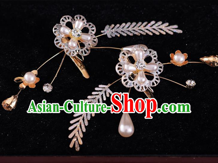 Chinese Traditional Wedding Hair Accessories Classical Xiuhe Suit Hair Comb and Hairpins Chinese Traditional Wedding Hair Accessories Classical Xiuhe Suit Hair Comb and Hairpins