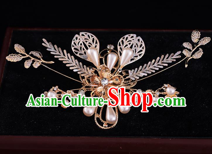 Chinese Traditional Wedding Hair Accessories Classical Xiuhe Suit Hair Comb and Hairpins Chinese Traditional Wedding Hair Accessories Classical Xiuhe Suit Hair Comb and Hairpins