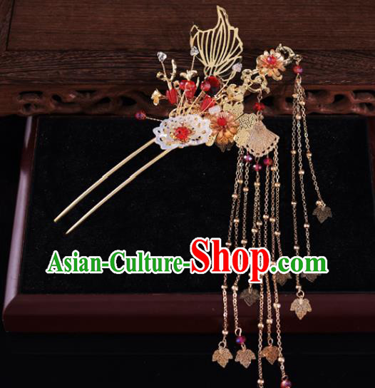 Chinese Classical Xiuhe Suit Shell Hair Crown and Hairpins Traditional Wedding Hair Accessories Chinese Classical Xiuhe Suit Shell Hair Crown and Hairpins Traditional Wedding Hair Accessories