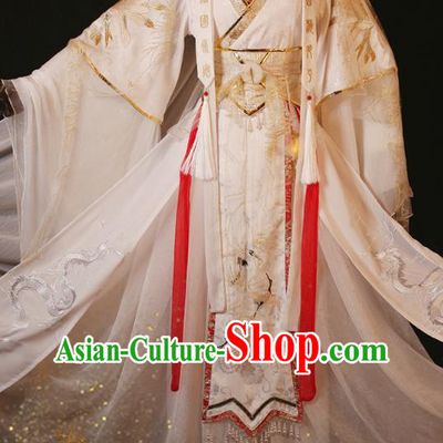 Chinese Cosplay Swordsman Xie Lian Apparels Ancient Crown Prince Garment Costumes Tang Dynasty King Clothing