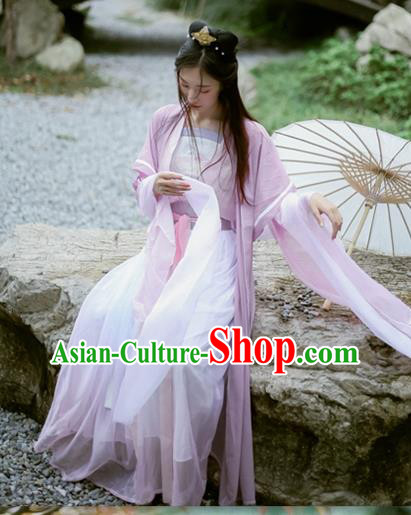 China Cosplay Swordswoman Jiang Yanli Clothing Traditional Ancient Fairy Lilac Dress Garment China Cosplay Swordswoman Jiang Yanli Clothing Traditional Ancient Fairy Lilac Dress Garment