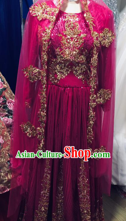 Asian India Bride Rosy Sari Dress Garment Indian Traditional Wedding Lehenga Clothing Asian India Bride Rosy Sari Dress Garment Indian Traditional Wedding Lehenga Clothing