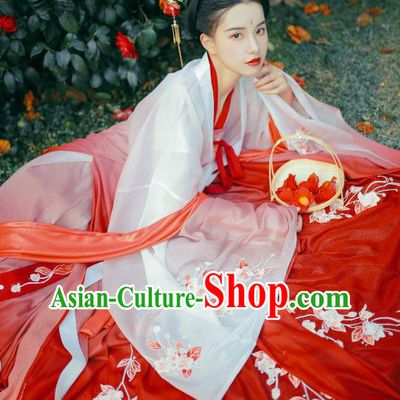 China Ancient Palace Beauty Hanfu Dress Traditional Tang Dynasty Noble Woman Garments Clothing