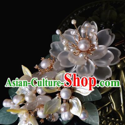 China Traditional Hanfu Hair Accessories Ancient Palace Lady Hairpin Ming Dynasty Pearls Hair Stick