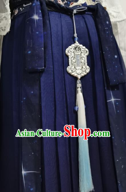 China Ancient Swordsman Waist Accessories Traditional Cosplay Taoist Priest Tassel Belt Pendant China Ancient Swordsman Waist Accessories Traditional Cosplay Taoist Priest Tassel Belt Pendant