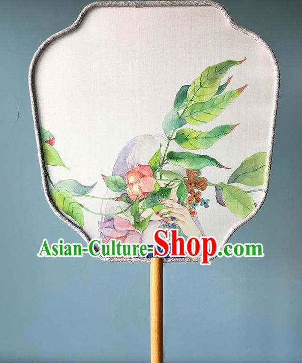 Chinese Traditional Wedding Fan Classical Dance Palace Fan Hand Painting Fans Bride Silk Fan Chinese Traditional Wedding Fan Classical Dance Palace Fan Hand Painting Fans Bride Silk Fan