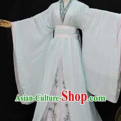 Chinese Traditional Song Dynasty Childe Apparels Ancient Scholar Garment Costumes Cosplay Swordsman Shen Qingqiu Green Hanfu Clothing