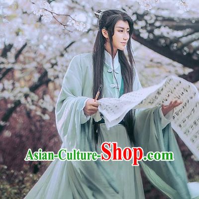China Traditional Cosplay Swordsman Xie Yun Hanfu Clothing Ancient Prince Apparels Jin Dynasty Childe Garment Costumes