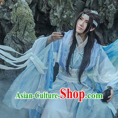 China Jin Dynasty Childe Garment Costumes Traditional Cosplay Swordsman Fu Jiuyun Hanfu Clothing Ancient Young Hero Apparels