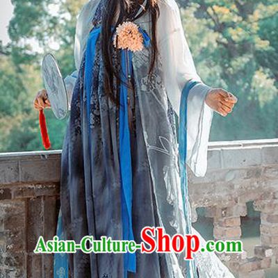 China Traditional Tang Dynasty Young Lady Hanfu Dress Cosplay Swordswoman Clothing Ancient Village Girl Garments