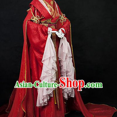 Chinese Cosplay Crown Prince Xie Lian Wedding Clothing Traditional Heaven Official Blessing Apparels Ancient Swordsman Garment Costumes