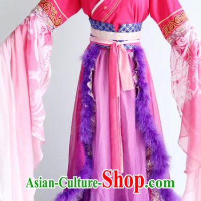 China Ancient Fairy Garments Traditional Three Kingdoms Period Princess Rosy Hanfu Dress Cosplay Drama Young Beauty Diao Chan Clothing