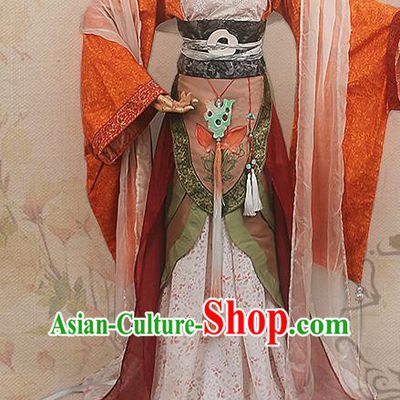 China Cosplay Court Beauty Chu Yu Clothing Ancient Noble Woman Garments Traditional Southern and Northern Dynasties Princess Hanfu Dress