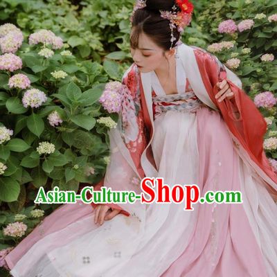 China Song Dynasty Princess Historical Clothing Traditional Ancient Palace Lady Hanfu Dress Garments