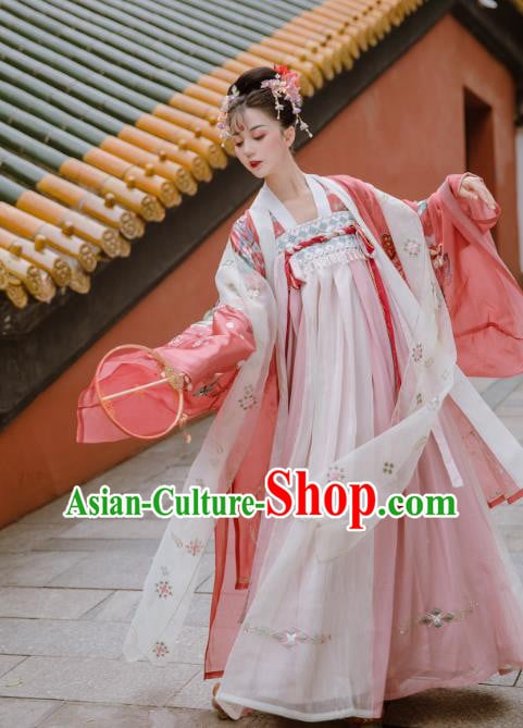 China Song Dynasty Princess Historical Clothing Traditional Ancient Palace Lady Hanfu Dress Garments