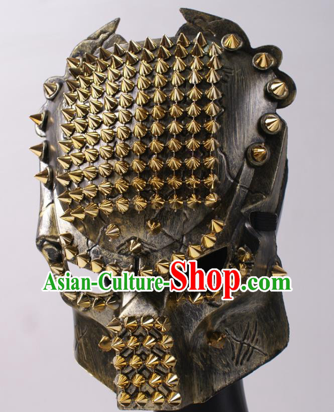 Professional Rio Carnival Headwear Cosplay Warrior Mask Party Performance Rivets Face Mask Professional Rio Carnival Headwear Cosplay Warrior Mask Party Performance Rivets Face Mask